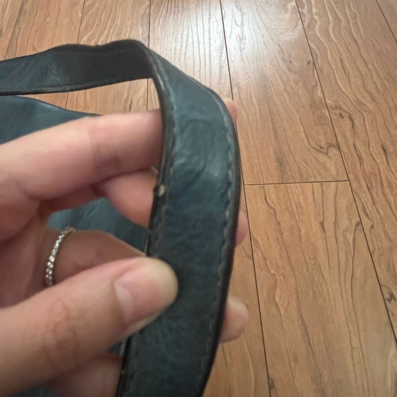 b.o.c Born Concepts Blue Multi-compartment Shoulder Bag Purse Zippers Snap - Picture 16 of 16